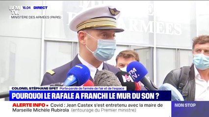 Le porte-parole de l'armée de l'air et de l'espace estime que le rafale se situait "à peu près à Créteil" quand il a franchi le mur du son