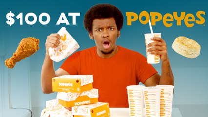 Trying Everything On The Popeyes Menu | $100 Eats