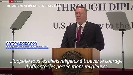 Chine: Pompeo appelle le pape au "courage" pour combattre les persécutions religieuses