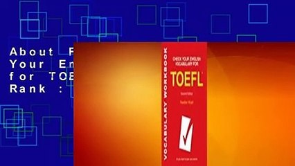 About For Books  Check Your English Vocabulary for TOEFL  Best Sellers Rank : #1