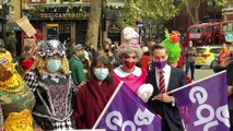 İngiltere'de etkinlik sektörü çalışanları protesto düzenledi - LONDRA