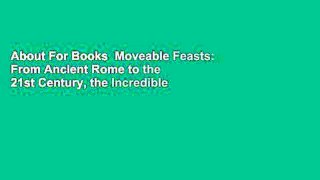 About For Books  Moveable Feasts: From Ancient Rome to the 21st Century, the Incredible Journeys