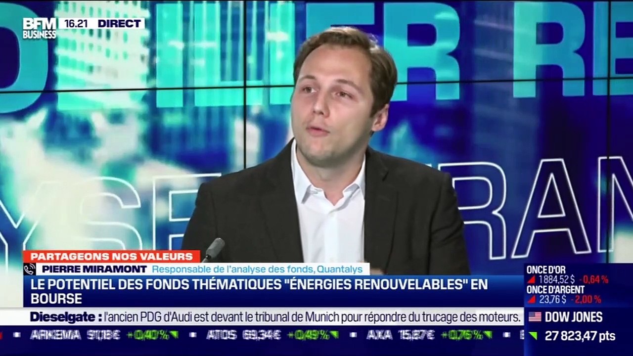 Pierre Miramont (Quantalys) : le potentiel des fonds thématiques "énergie renouvelable" en bourse - 30/09