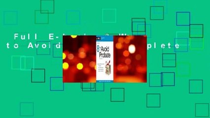 Full E-book  8 Ways to Avoid Probate Complete