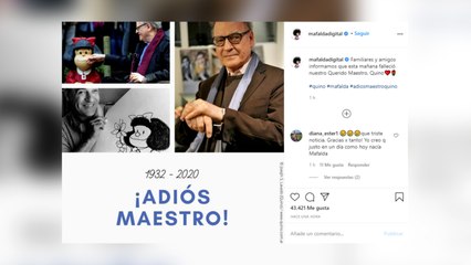 Скачать видео: Muere 'Quino', creador de Mafalda