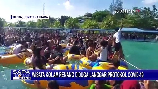 Viral! Video Kerumunan Warga di Lokasi Wisata Kolam Renang di Tengah Pandemi Corona