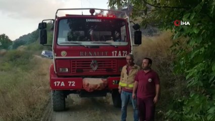 Orman yangınına sırt tulumbasıyla müdahale etti