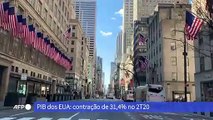 EUA registram queda de 31,4% do PIB
