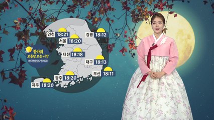 [날씨] 오늘 추석 대체로 구름 많음...강원 산간 소나기 / YTN
