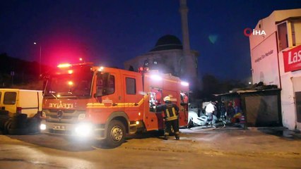 Bodrum'da iş yeri alev alev yandı