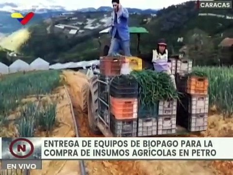 BDV entregó equipos de Biopago para compra de insumos agrícolas en Petro y activó venta de Petro