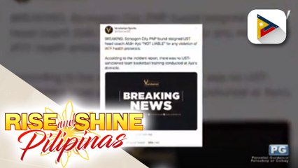 Sorsogon PNP: Dating UST Coach Ayo, 'not liable' sa paglabag ng IATF health protocols
