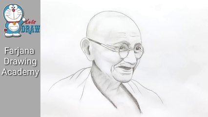 How to draw  Mahatma Gandhi step by step || Art wala adda