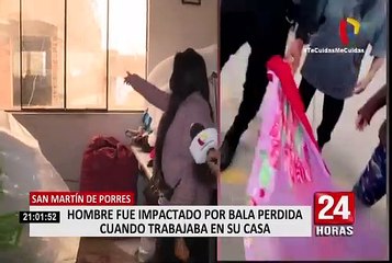 SMP: hombre impactado por bala perdida se debate entre la vida y la muerte