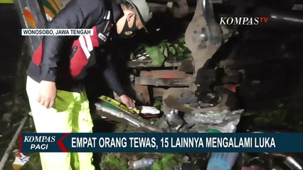 Tabrakan Maut Bus Pariwisata di Wonosobo, 4 Tewas