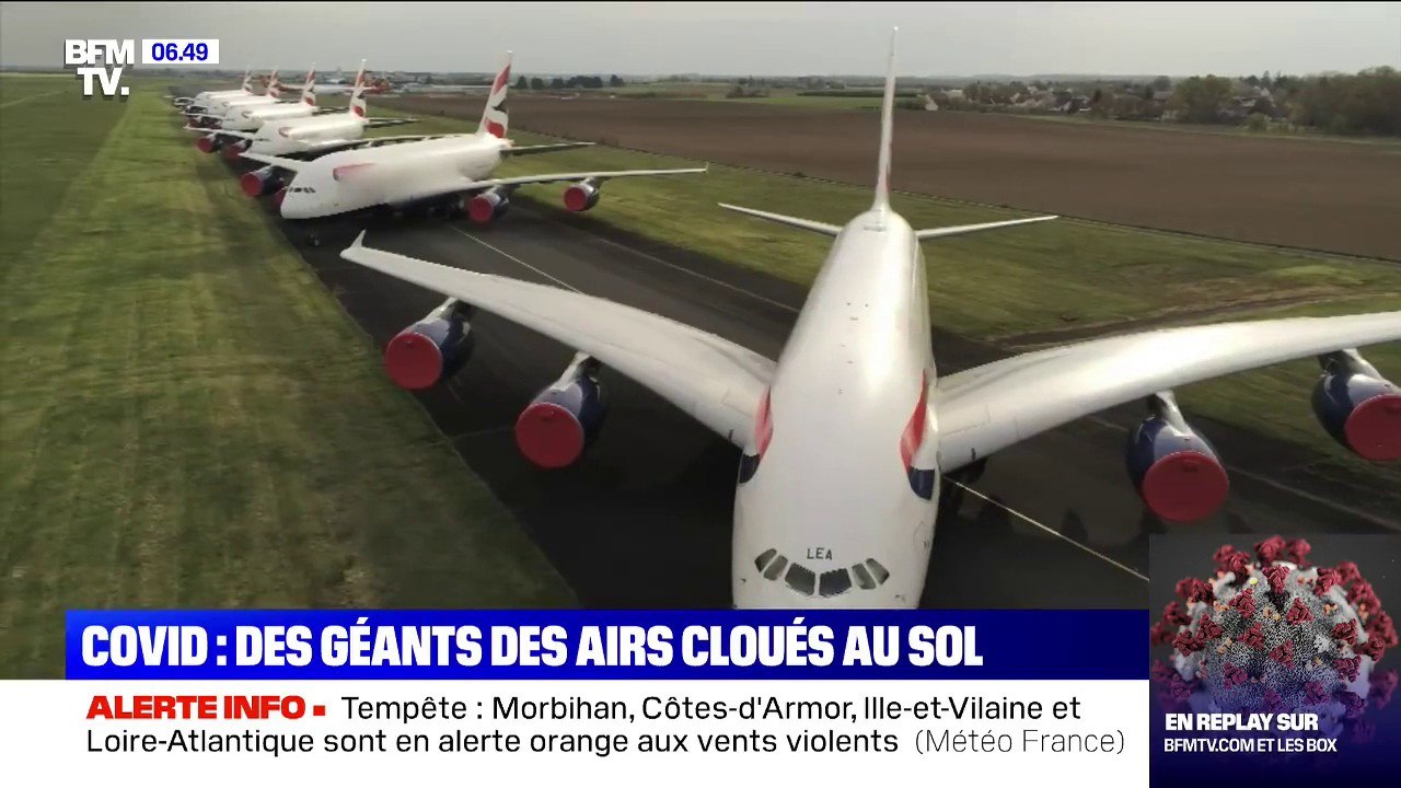 Covid-19: des centaines d'avions cloués au sol avec la baisse du trafic aérien