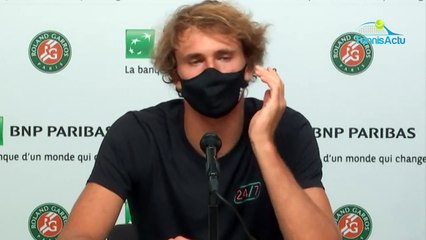 Roland-Garros 2020 - Alexander Zverev : "On joue un Grand Chelem, on n'est pas là pour s'amuser"