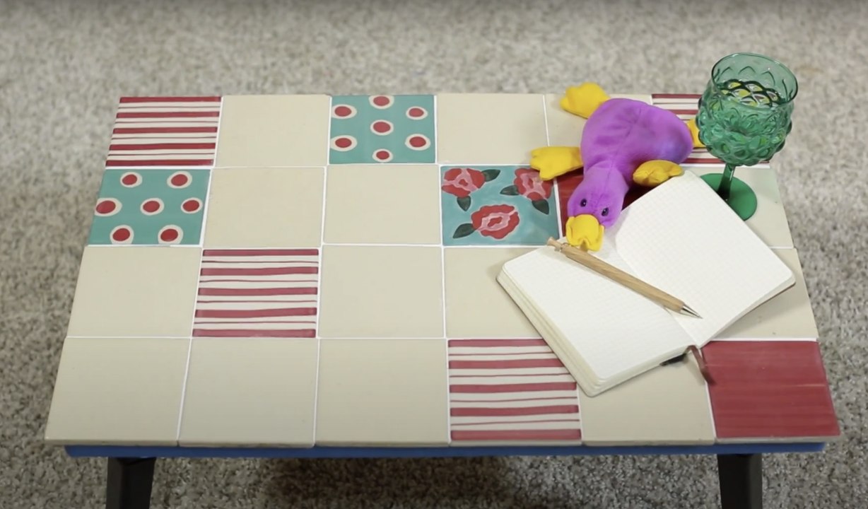 DIY - How To : โต๊ะญี่ปุ่นท็อปกระเบื้อง [3/3]