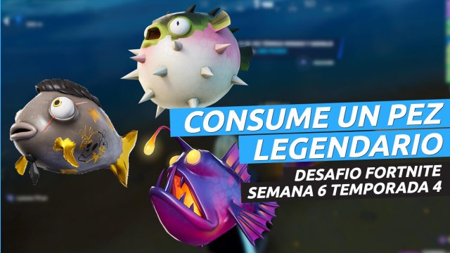Consume un pez legendario en Fortnite temporada 4 - desafío semana 6 (localizaciones)