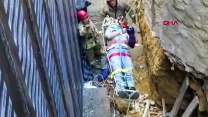 İnşaatta iskele çöktü! Yaralılar var