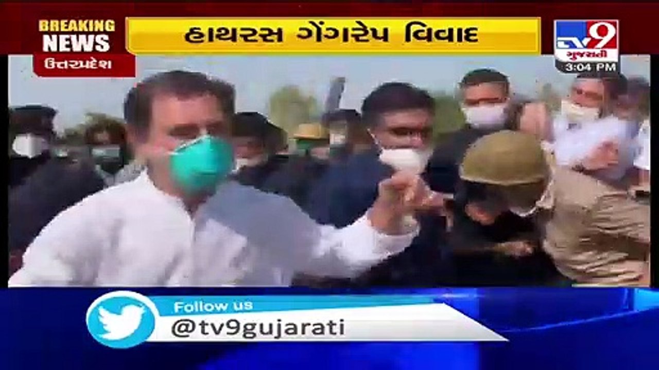 Hathras rape case live updates- Stopped at Yamuna expressway, Rahul, Priyanka march to Hathras-Tv9