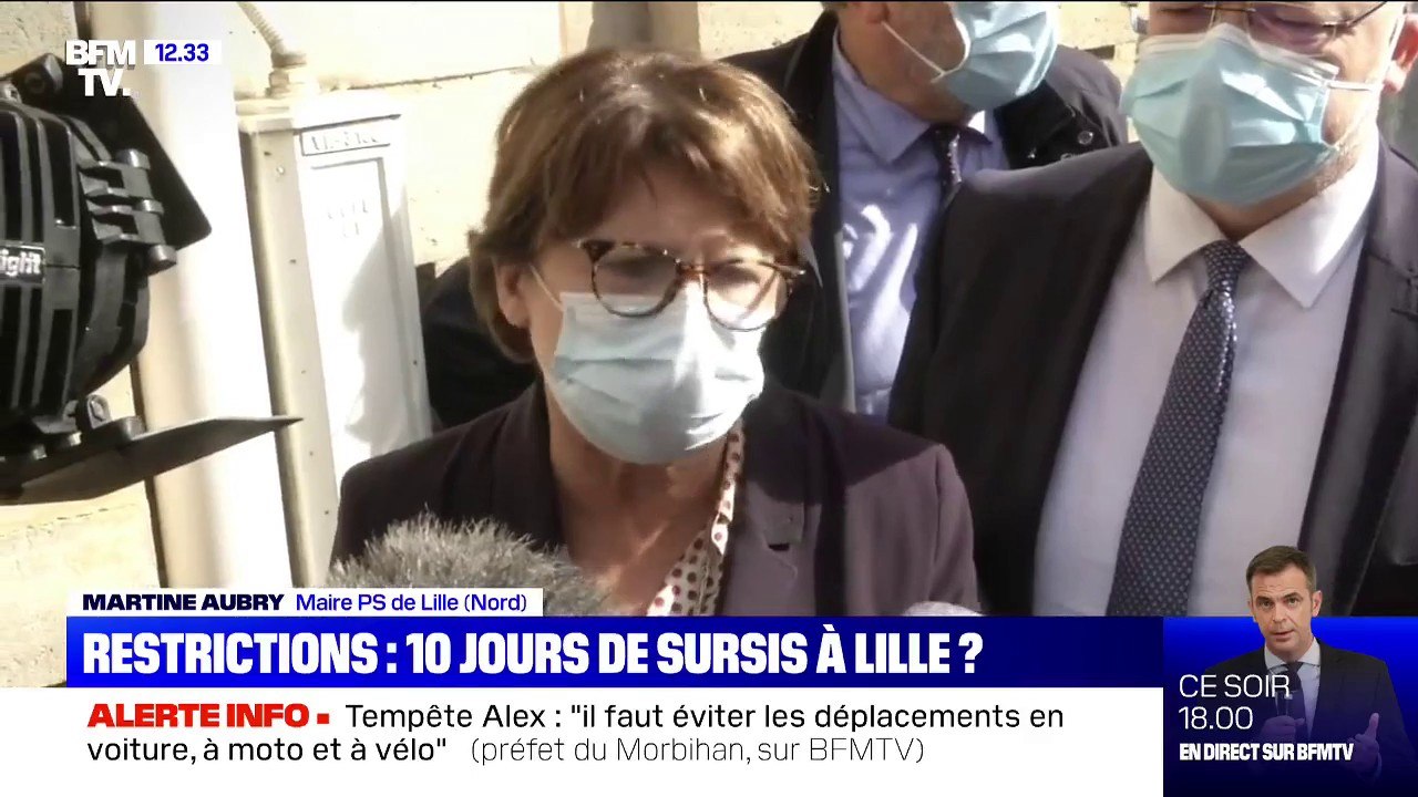 Martine Aubry (PS): "Le Premier ministre a accepté de nous laisser 10 jours pour vérifier si les mesures" déjà prises ont un effet à Lille