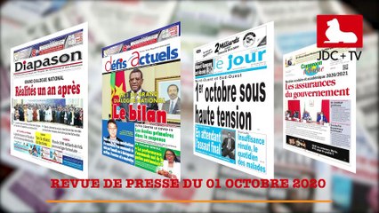 REVUE DE PRESSE CAMEROUNAISE DU 01 OCTOBRE 2020