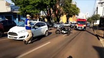 Motociclista fica ferido em acidente na Rua Recife, no Centro