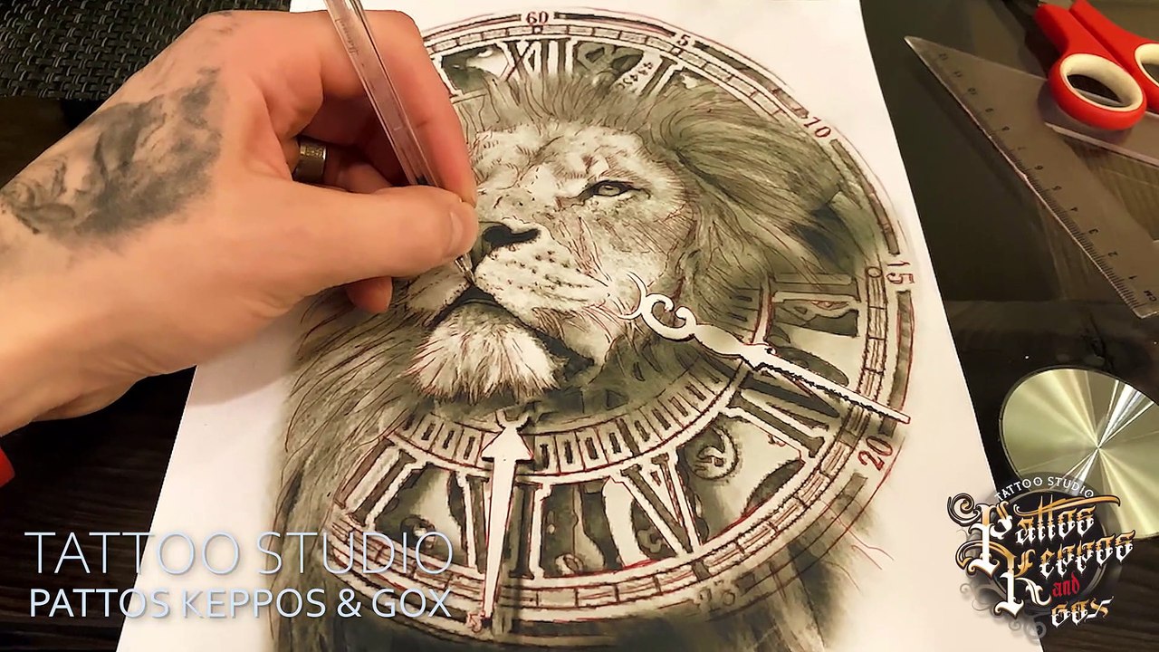 Schulter Löwe Tattoo aus Tattoo Studio Pattos keppos Wien