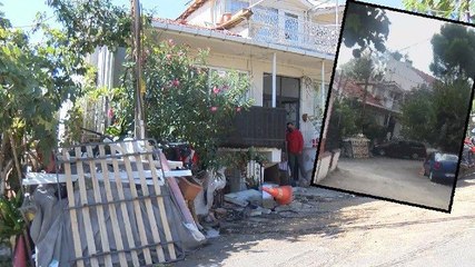 Eşinin sığındığı baba evine aracıyla defalarca çarptı