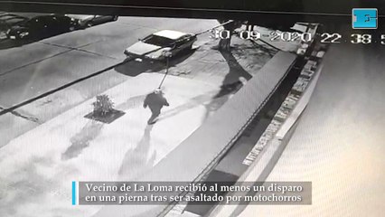 Recibió un disparo en una pierna tras ser asaltado por motochorros