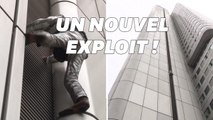 Le Spider-Man français a escaladé un gratte-ciel à Francfort en tenue de cowboy
