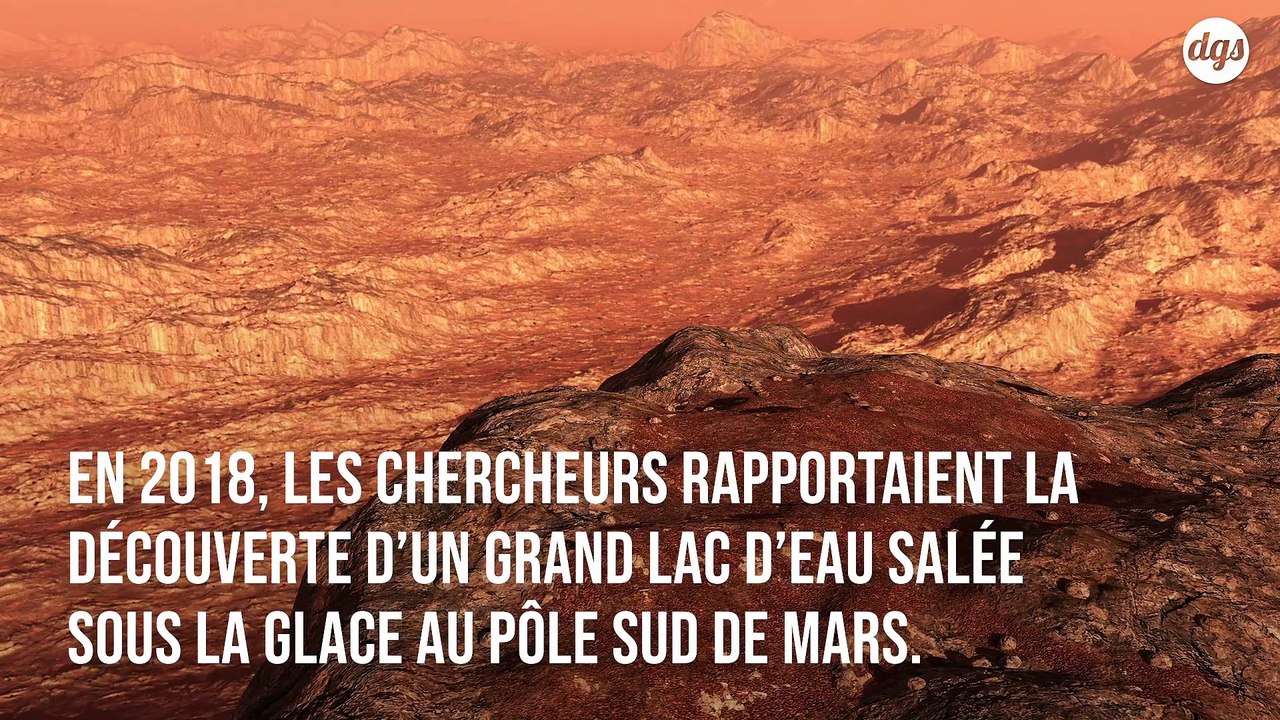 Un réseau de lacs d'eau salée découvert sous la glace du pôle sud de Mars