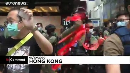 Hong Kong sees heavy police presence to deter protests on China's national day