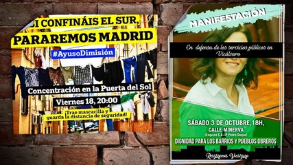 Las marchas de la izquierda contra Ayuso cambian de lema ahora que es Sánchez quien impone las restricciones