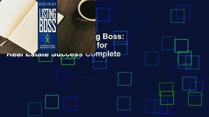 About For Books  Listing Boss: The Definitive Blueprint for Real Estate Success Complete