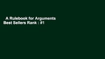 A Rulebook for Arguments  Best Sellers Rank : #1