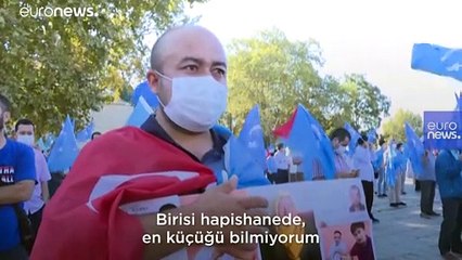 Çin'in 71'inci kuruluş yıl dönümünde Uygurlardan İstanbul'da eylem: Toplama kamplarını kapatın