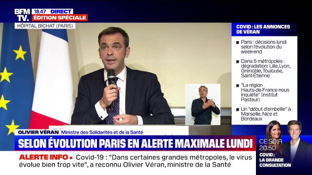 Olivier Véran: Vivre avec le virus, cela ne veut pas dire vivre en renonçant à nos valeurs et à nos libertés