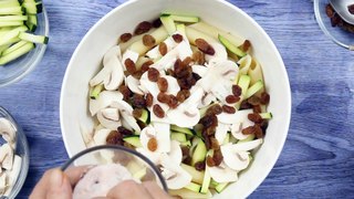 ENSALADA de PASTA con CALABACIN y CHAMPIÑONES