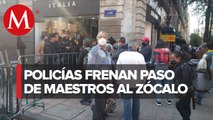 Maestros de la CNTE marchan al Zócalo de CdMx tras bloqueo en Reforma