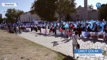 Uygurlar İstanbul’da Çin’i Protesto Etti