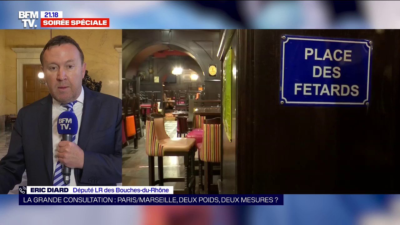 Marseille: le député LR Éric Diard estime qu'"on peut retourner à ce que les fermetures des bars et restaurants aient lieu à 22h"