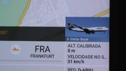 Boeing 747-8  Lufthansa no Flightradar24 decolando de GRU Airport