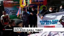 Tibeter protestieren am chinesischen Nationalfeiertag
