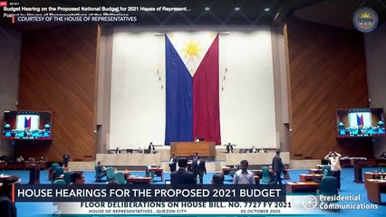 House plenary deliberations for 2021 budget | Friday, October 2