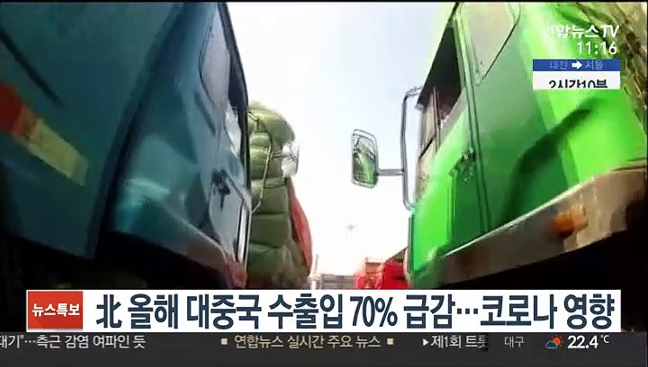 北 올해 대중국 수출입 70% 급감…코로나 영향