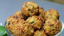 वेज नूडल्स बॉल्स - वेज चाउमिन पकौड़ा । Noodles Balls । Noodles Veg Pakora - Left Over Recipe
