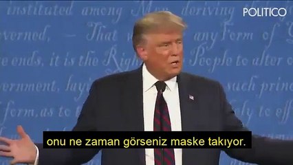 Koronavirüs testi pozitif çıkan Trump, rakibi Biden'ın maske takmasını eleştirmişti