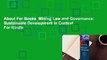 About For Books  Mining Law and Governance: Sustainable Development in Context  For Kindle
